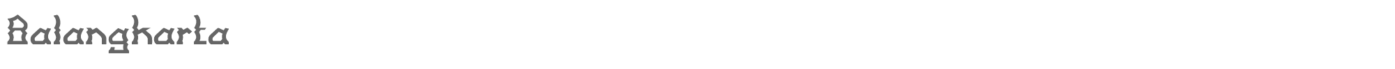 Sample characters Balangkarta Font